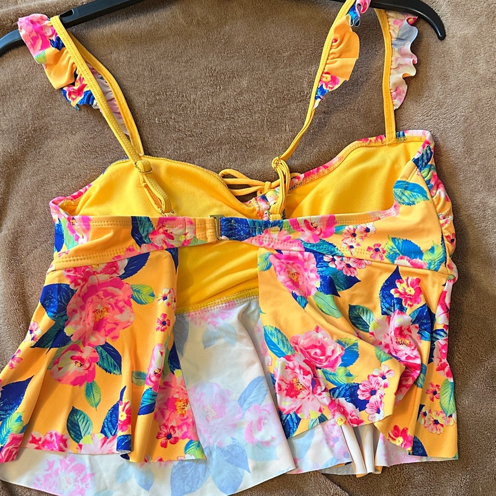 NWT Floral Tankini top Sz XL - Picture 3 of 3